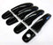 Ultra Finish Glossy-Black Series 8pcs Door Handle Covers Compatible with Chevrolet Equinox+HHR+Malibu+Traverse; GMC Acadia+Terrain; Saturn Aura+Ou...