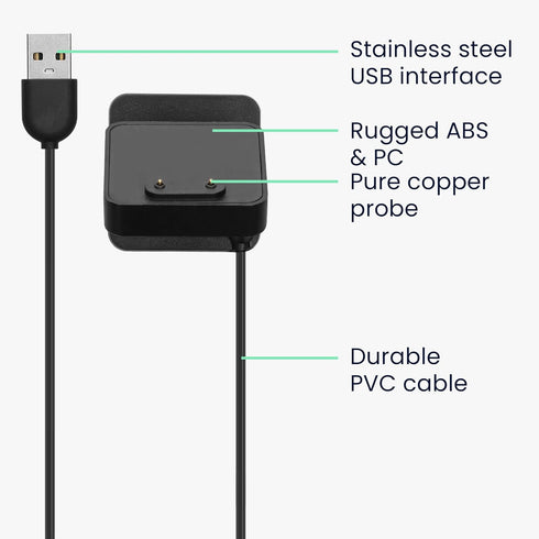 kwmobile Docking Station Compatible with Samsung Galaxy Fit 3 / Huawei Watch Fit 3 - Charging Charger Cable with Stand - Black...
