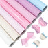 Litchi 7 Pack 8x12 Inch Faux Leather Sheets for Bow Earring, Easy to Cut Vinyl Fabric for Cricut, Durable Fade Resistant Leatherette Without Smell...