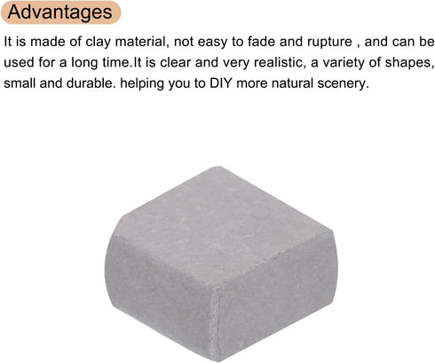 MECCANIXITY Miniature Bricks Clay Mini Wall Brick Model Brick Building Set for Model Building Dolls Pet Houses Garden Black Pack of 300,Scale 1/16...