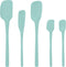 Tovolo 5-Piece Spatula Silicone Utensil Set (Light Aqua): Spatula, Spoonula, Jar Scraper, Mini Spatula, and Mini Spoonula...