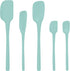 Tovolo 5-Piece Spatula Silicone Utensil Set (Light Aqua): Spatula, Spoonula, Jar Scraper, Mini Spatula, and Mini Spoonula...