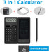 Calculator with Notepad, TRELC 12 Digits LCD Display Solar Desktop Calculator, Support Solar and Battery, Multi-Function Portable Calculator for O...