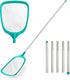 Pool Skimmer - Pool Skimmer Net with 5 Aluminum Pole Sections 67'', Skimmer Net with Fine Mesh Net for Cleaning Leaf of Swimming Pools, Spas, Hot ...