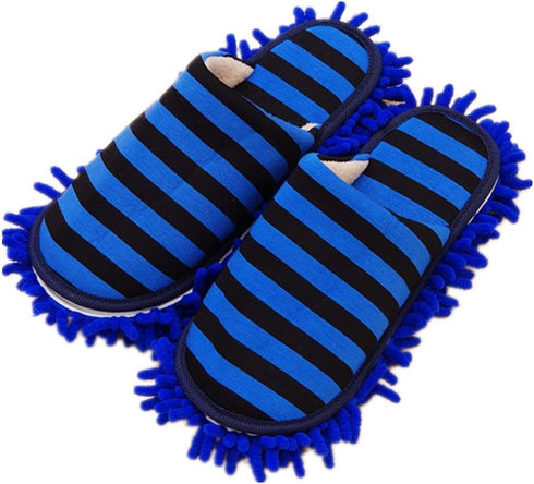 Cleaning Slippers Microfiber Slipper Detachable Mopping Shoes House Floor Cleaning Mop Chenille Sole,One Size (Royal Blue)...