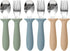 Toddler Utensils, 6 Pack kids Silverware Set with Silicone Handle, 18/8 Stainless Steel Children Safe Forks and Spoons, Dishwasher Safe...