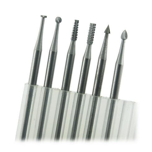 6 Pcs 3/32 Inch Shank Tungsten Steel Engraving Router Bits, Olive Amber Carving Drill Bits for Rotary Tool ( Head Size: 1.8mm)...
