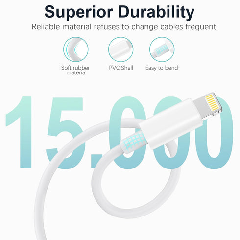 iPhone Charger Cable, (2-Pack) 3.3ft Lightning Cable, USB-A to Lightning Cable, iPhone Charger Cable for iPhone 13/12/11/SE/Xs/XS Max/XR/X/8 Plus/...