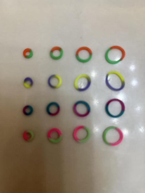1/8 Inch Orthodontic Elastic Rubber Bands, 100 Pack, Bi-Color, Heavy weight 4.5 Ounce Small Rubberbands Dreadlocks Hair Braids Fix Tooth Gap, Free...