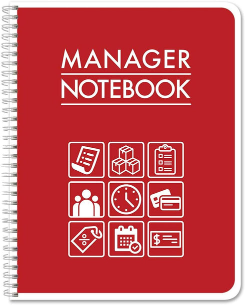 BookFactory Manager Notebook/Manager’s Log Book/Planner/Management Logbook - Wire-O, 100 Pages, 8.5”x11” (LOG-100-7CW-PP(ManagerNotebook)-BX)...