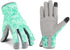 Leather Gardening Gloves for Women, Flexible Breathable Garden Gloves, Thorn Proof Working Gloves for Weeding, Digging and Pruning, Green, X-Small...