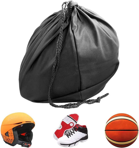18.5" x 16.5" Storage Bag for Helmet, Carrying Case for Motorcycle Riding Bicycle Sports Multi-purpose Locking Drawstring Bags 47 x 42 cm Black...