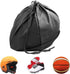 18.5" x 16.5" Storage Bag for Helmet, Carrying Case for Motorcycle Riding Bicycle Sports Multi-purpose Locking Drawstring Bags 47 x 42 cm Black...