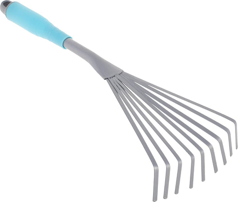 Mini Hand Fan Rake - Handheld Garden Fan Cultivator Tool - Small Hand Gardening Rake from Metal...