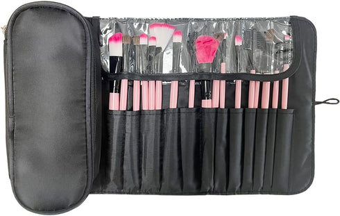 Portable Makeup Brush Storage Bag, Cosmetic Travel Storage Bag, Multi-Function Makeup Brush Protection Bag, Folding Tool Bag...