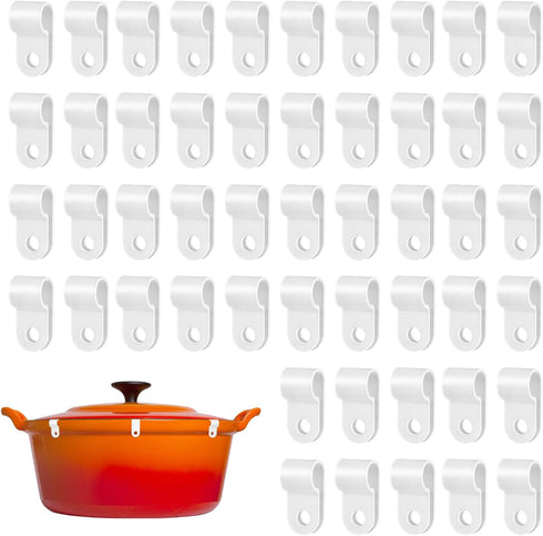 40pcs Dutch Oven Lid Protector Clips, Replacement Plastic Pan Clips for Stacking Cookware Protectors Pot Bumpers lifter Accessories for Storage an...
