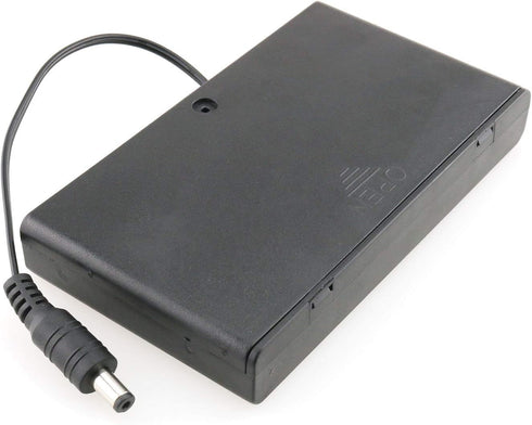 8 x AA Battery Holder 8x1.5V 12V Black Battery Case Box with DC 5.5x2.1mm Male Connector and ON/Off Switch...