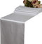 WELMATCH White Satin Table Runners 5 pcs Wedding Banquet Party Event Decoration Table Runners (White, 5)...