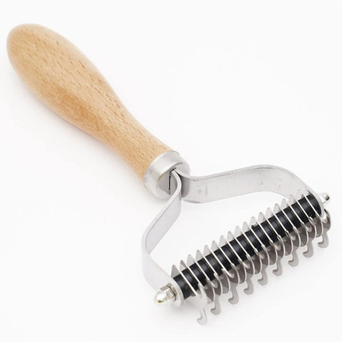 Pet Hair Removal Comb Solid Wood Metal Pet Brush Bilateral Grooming Tool Matting And Grooming Of Tangled Hairs For Cats, Large Dogs, Small Dogs...