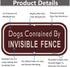 2 Pack Dogs Contained by Invisible Fence Signs 12 x 6 Inches Dog Warning Yard Signs Metal Reflective Sturdy Rust Aluminum Waterproof Easy to Insta...