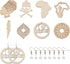 Beadthoven DIY African Wooden Dangle Earring Making Kits 8 Styles Africa Map Women Lady Wood Filigree Pendants Wooden Earrings Blanks with Earring...