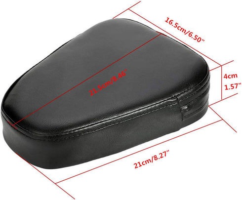 OSAN Universal Motorcycle Synthetic Leather Rear Sissy Bar Backrest Cushion Pad - Black...