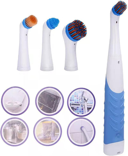 Electric Cleaning Brush with 4 in 1 Multiple Brush Heads,Indoor Household Cordless Motorized Brush for Bathroom Toilet Kitchen Tile Crevice...