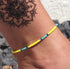 Anklet for Teen Girls and Women, Hippie Colorful Yellow Beaded Beach Anklet, Native American Jewelry, Adjustable Waterproof String Anklet, Handmad...