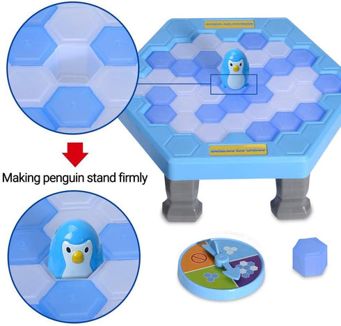 SS Save Penguin On Ice Game, Penguin Trap Break ice Activate Family Party Ice Breaking Kids Puzzle Table Knock Block...