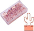 Cactus Binder Clips with Cute Rose Gold Medium Binder Clips in Acrylic Crystal Box for Office School and Home Supplies...