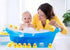 Bath Duck Toys 12 PCS Yellow Rubber Ducks Squeak & Float Ducky Baby Shower Pool Toy for Toddlers Kids Boys Girls...
