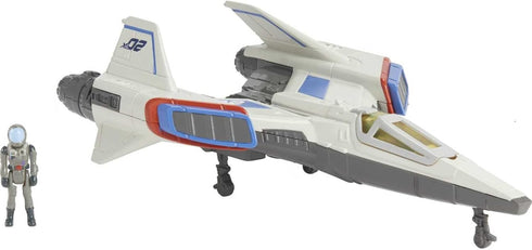 Mattel Disney and Pixar Lightyear Hyperspeed Series, Buzz Lightyear Mini Action Figure & XL-02 Spaceship, 6.7-in Vehicle...