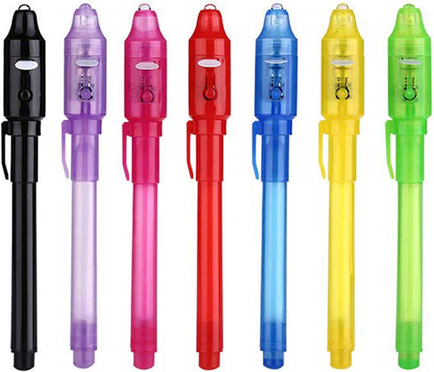 SCStyle Invisible Ink Pen 7Pcs,Spy Pen Marker Kid Pens for Writing Secret Message Pen Valentines Day Easter Day Halloween Christmas Birthday Party...