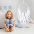 Dremisland White Feathers Dream Catcher Wall Hanging Elegant Wall Art Room Decoration for Windows Balcony Bedroom Wedding Party Gift for Girls and...