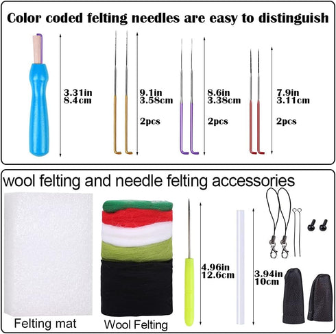 BAGERLA Needle Felting Beginner Kits Felt Animals Wool Felting Kits Complete Needle Felting Tools and Supplies for DIY Felting Starters and Kids...