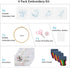 Phylisn 4 Sets Embroidery Kit for Beginners Adults,Needlepoint Starter DIY Kits with Patterns,Hoop,Color Threads,Tools,Easy Learn to Embroider wit...