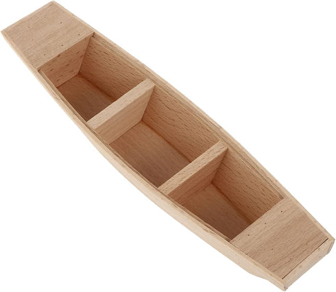 Kisangel 1pc Miniature Wooden Boat Wooden Boat Unfinished Boat Wooden Mini Wood Boat Wooden Row Boat Unfinished Wood Boat Outdoor Toys Oars Canoe ...