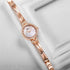 CdyBox Women Crystal Watch with 3 Bracelets Set Quartz Wrist Watches Bangle Jewelry 4pcs/Set for Ladies (Rose gold white)...