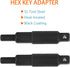 1/4 Inch Hexagon Socket Wrench Set, Black, Alloy Steel...