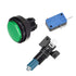 uxcell Game Push Button 46mm Round 12V LED Illuminated Push Button Switch with Micro Switch for Arcade Video Games Green 2pcs...