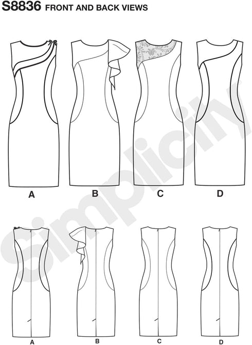 Simplicity Women's Form Fitting Dress Sewing Patterns, Sizes 6-14...