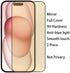 2 Pack Anti-Blue Tempered Glass Mirror Screen Protector Film for iPhone 15 Plus, 6.7 inch 9H Hardness Anti-scratch Full Covered (Gold)...