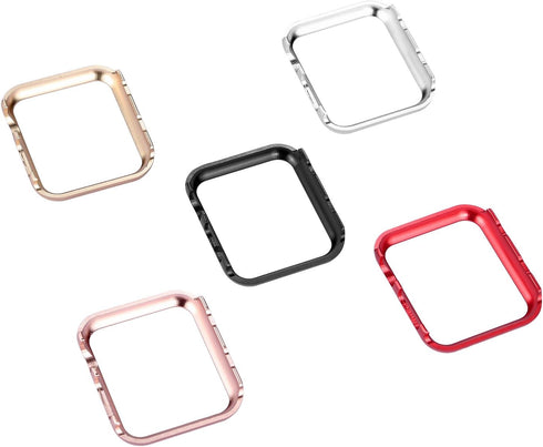 Compatible with Apple Watch Case 38mm 42mm, Metal Bumper Protective Cover Women Bling Diamond Crystal Rhinestone Shiny Compatible iWatch Series 3/...