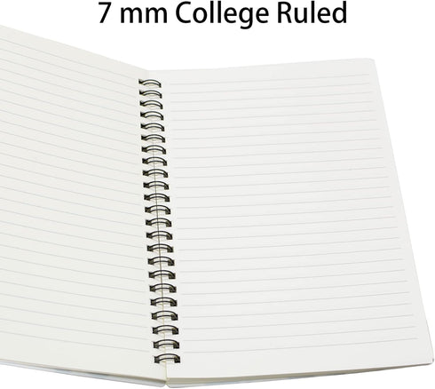 Yansanido Spiral Notebook, 6 Pcs A5 Cow Print Plastic Softcover 7mm College Ruled 80 Sheets -160 Pages Journals for Study and Notes (A5 6 Pcs)...