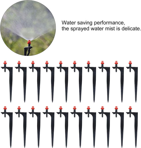 Irrigation Dripper, 20Pcs/Bag with Ground Insert Fruit Tree Drip Irrigation Emitters for Gardening,Drip Emitters Garden Irrigation Drippers Drip I...