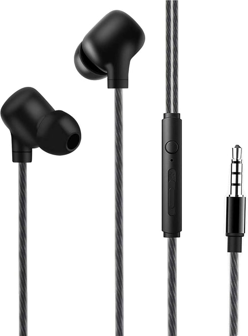 EG10 Earbuds Wired Headphones - 3.5mm with Noise Cancelling Technology, Earphones with Microphone, Volume Control - Clarity and Bass Performance -...