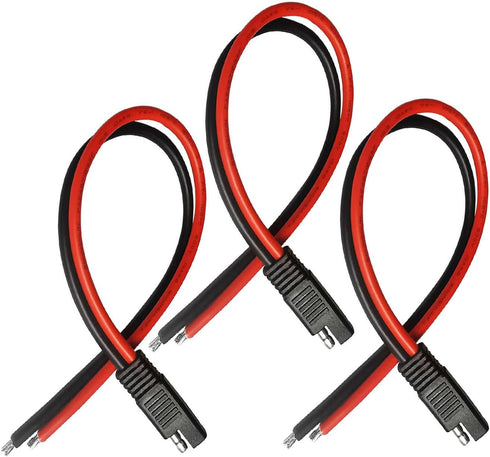 10AWG SAE Connector Extension Cable,(3Pack) SAE Connector Plug 2 Pin SAE Single Plug Quick Connector Disconnect Plug,SAE Automotive Extension Cabl...