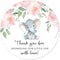 2" Round Elephant Baby Shower Thank You Favor Stickers (40 Labels) (Pink)...