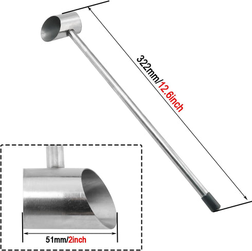 Large Caliber Models of Silver Stainless Steel Sugar Spoon for Cotton Candy Long Handle Sugar Spoon Cotton Candy Machine Spare Parts...