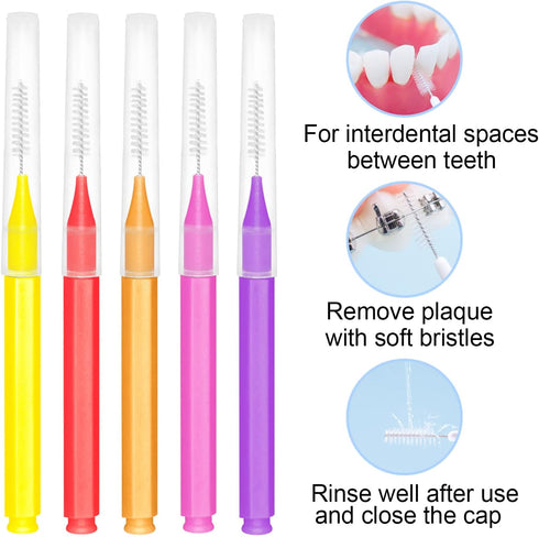EasyHonor Braces Brush for Cleaner Interdental Brush Toothpick Dental Tooth Flossing Head Oral Dental Hygiene Flosser Toothpick Cleaners Tooth Cle...